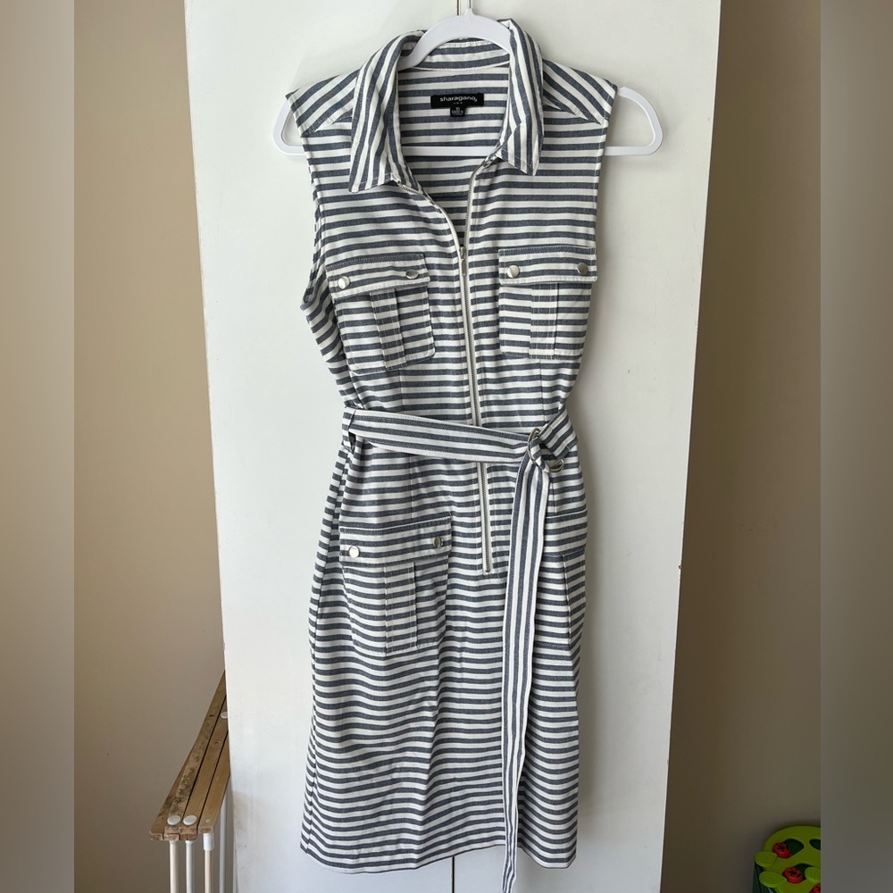 Striped zip up dress
